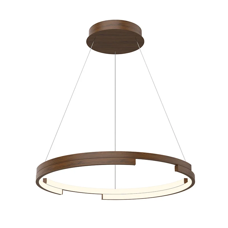 African - Inspired Ceiling Lights with Tribal Patterns and Natural MaterialsAfrican - Inspired Ceiling Lights with Tribal Patterns and Natural MaterialsKuzco PD52724 Anello Minor 24" LED Pendant