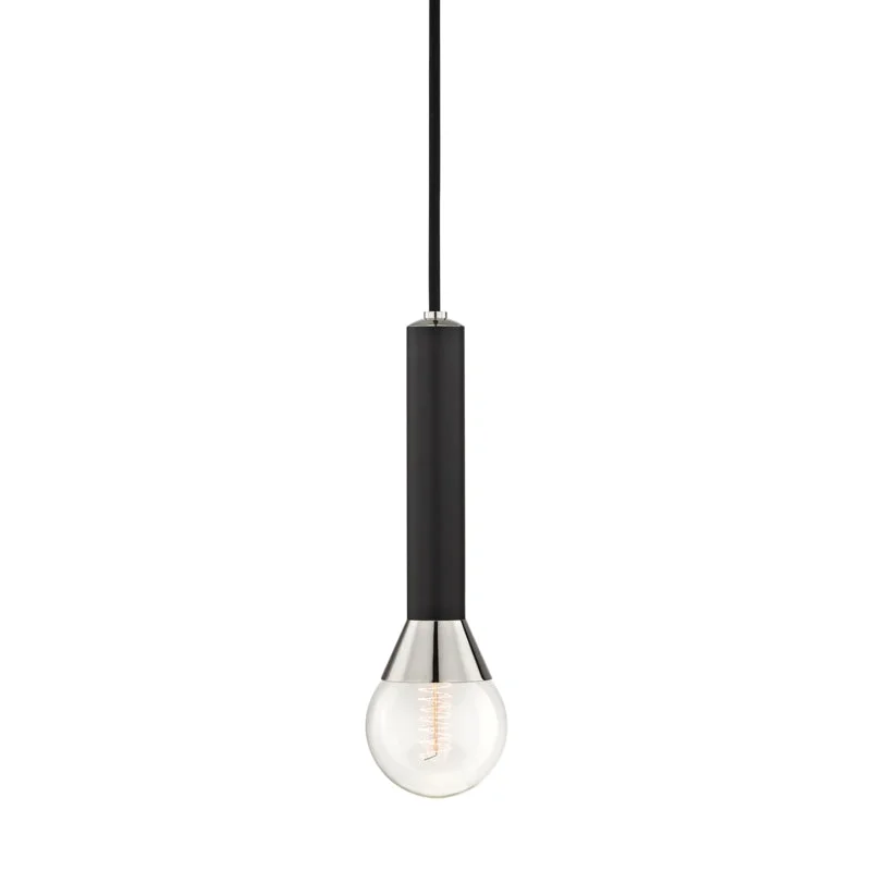 Mediterranean - Style Ceiling Lights with Terra - Cotta and Ceramic DetailsMediterranean - Style Ceiling Lights with Terra - Cotta and Ceramic DetailsMitzi Via H169701-PN/BK Pendant Light - Polished Nickel/Black