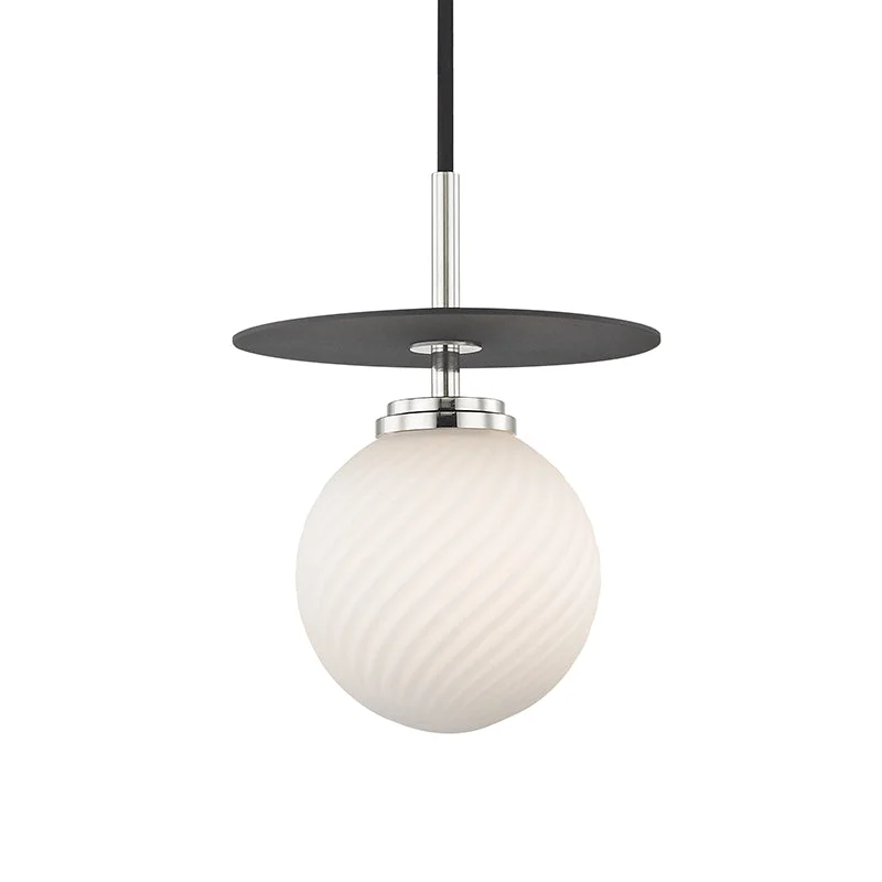 Rustic Ceiling Lights with Reclaimed Wood and Distressed FinishesRustic Ceiling Lights with Reclaimed Wood and Distressed FinishesMitzi Ellis H200701S-PN/BK Pendant Light - Polished Nickel/Black
