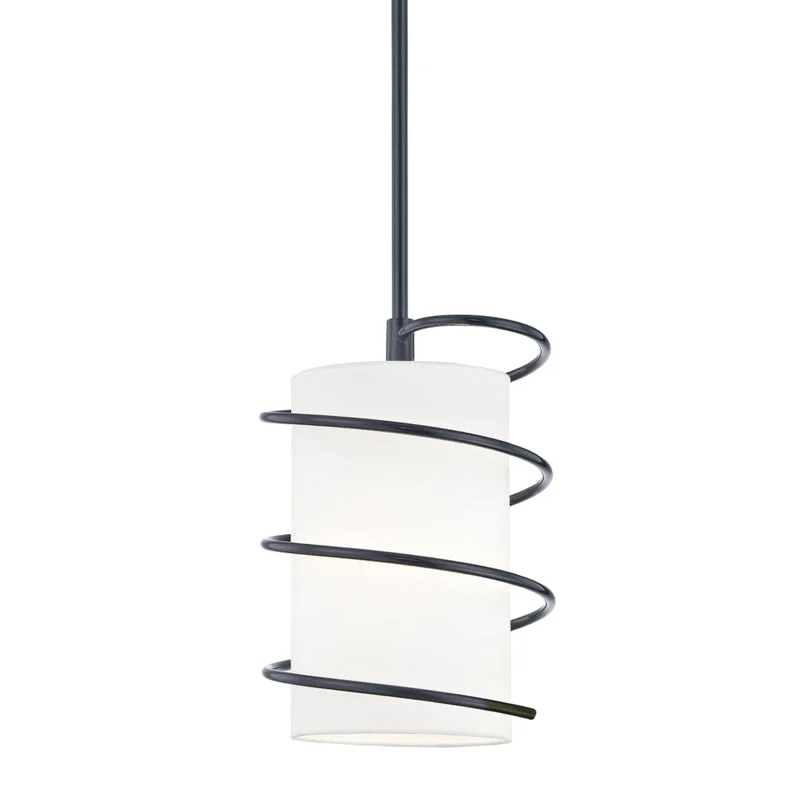 African - Inspired Ceiling Lights with Tribal Patterns and Natural MaterialsAfrican - Inspired Ceiling Lights with Tribal Patterns and Natural MaterialsMitzi Carly H237701S-NVY Pendant Light - Navy