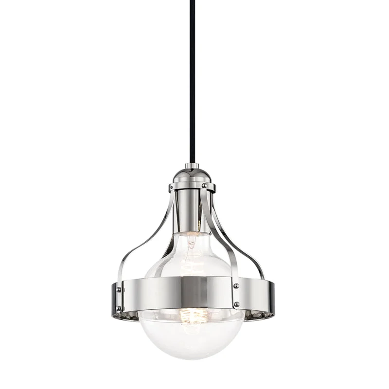 Tropical - Themed Ceiling Lights with Palm - Leaf Shapes and Rattan WrapsTropical - Themed Ceiling Lights with Palm - Leaf Shapes and Rattan WrapsMitzi Violet H271701-PN Pendant Light - Polished Nickel