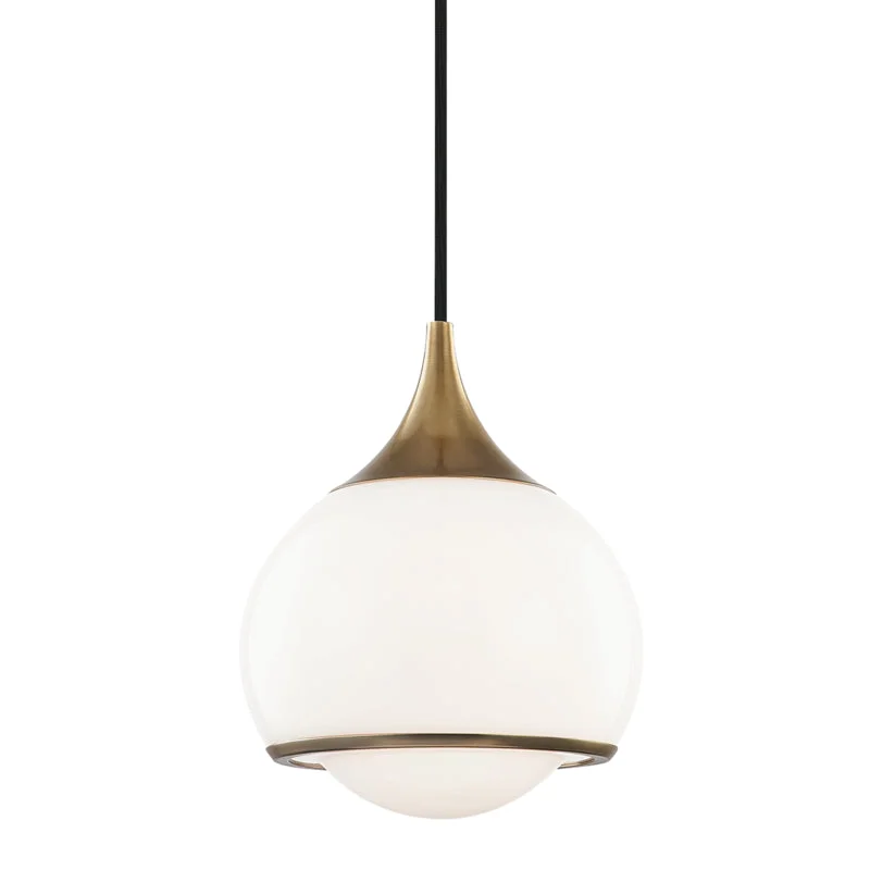 Victorian - Inspired Ceiling Lights with Ornate Crystal ChandeliersVictorian - Inspired Ceiling Lights with Ornate Crystal ChandeliersMitzi Reese H281701S-AGB Pendant Light - Aged Brass