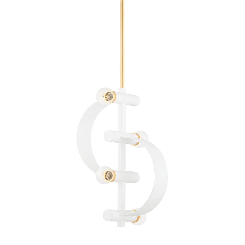 Contemporary Ceiling Lights with Unique, Abstract ShapesContemporary Ceiling Lights with Unique, Abstract ShapesMitzi Maddie H379704-GL/WH Pendant Light - Gold Leaf/White