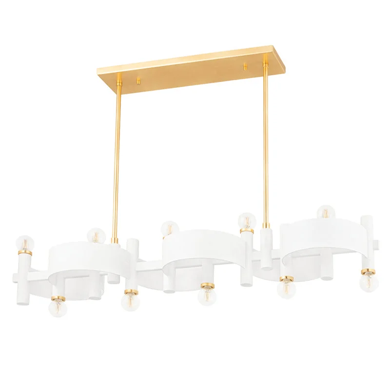 Indian - Themed Ceiling Lights with Intricate Filigree and Mirror WorkIndian - Themed Ceiling Lights with Intricate Filigree and Mirror WorkMitzi Maddie H379910-GL/WH Pendant Light - Gold Leaf/White
