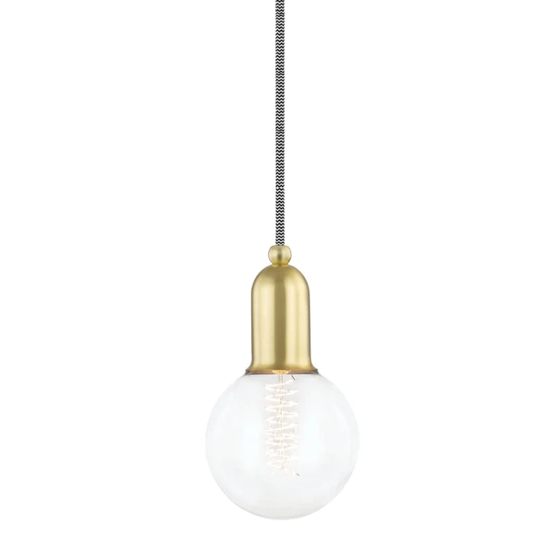 Indian - Themed Ceiling Lights with Intricate Filigree and Mirror WorkIndian - Themed Ceiling Lights with Intricate Filigree and Mirror WorkMitzi Bryce H419701-AGB Pendant Light - Aged Brass