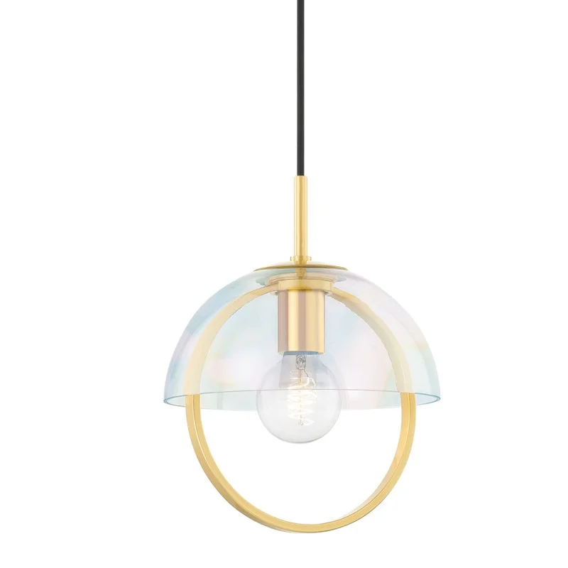 Glass Ceiling Lights with Frosted, Colored, or Etched GlassGlass Ceiling Lights with Frosted, Colored, or Etched GlassMitzi Meriah H752701S-AGB Pendant Light - Aged Brass Glass Ceiling Lights with Frosted, Colored, or Etched GlassGlass Ceiling Lights with Frosted, Colored, or Etched GlassMitzi Meriah H752701S-AGB Pendant Light - Aged Brass