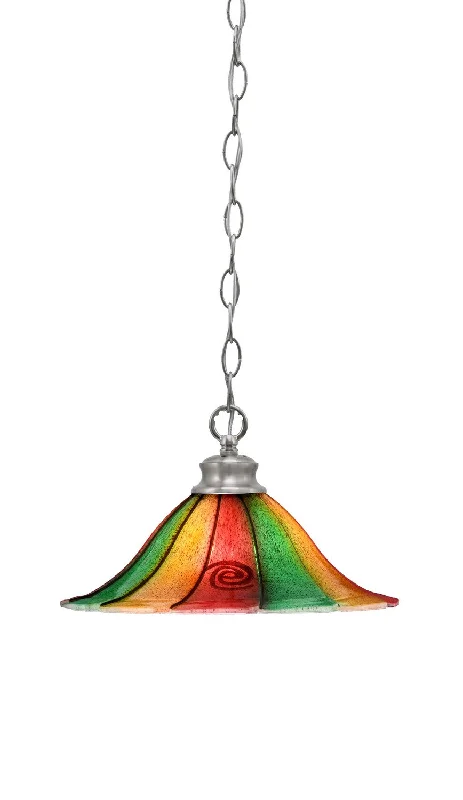 Rustic Ceiling Lights with Reclaimed Wood and Distressed FinishesRustic Ceiling Lights with Reclaimed Wood and Distressed FinishesToltec Chain 92-BN-764 Pendant Light - Brushed Nickel