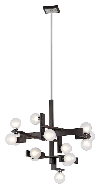 Art Deco Ceiling Lights with Geometric Patterns and Metallic FinishesArt Deco Ceiling Lights with Geometric Patterns and Metallic FinishesTroy Network F6074 Pendant Light - Forest Bronze & Polished Chrom
