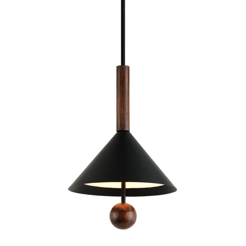 Crystal Ceiling Lights with High - Quality Swarovski CrystalsCrystal Ceiling Lights with High - Quality Swarovski CrystalsTroy Ranger F7654 Pendant Light - Black And Natural Acacia