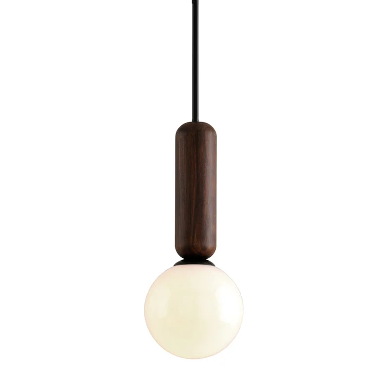 Victorian - Inspired Ceiling Lights with Ornate Crystal ChandeliersVictorian - Inspired Ceiling Lights with Ornate Crystal ChandeliersTroy Ensign F7664 Pendant Light - Black And Natural Acacia
