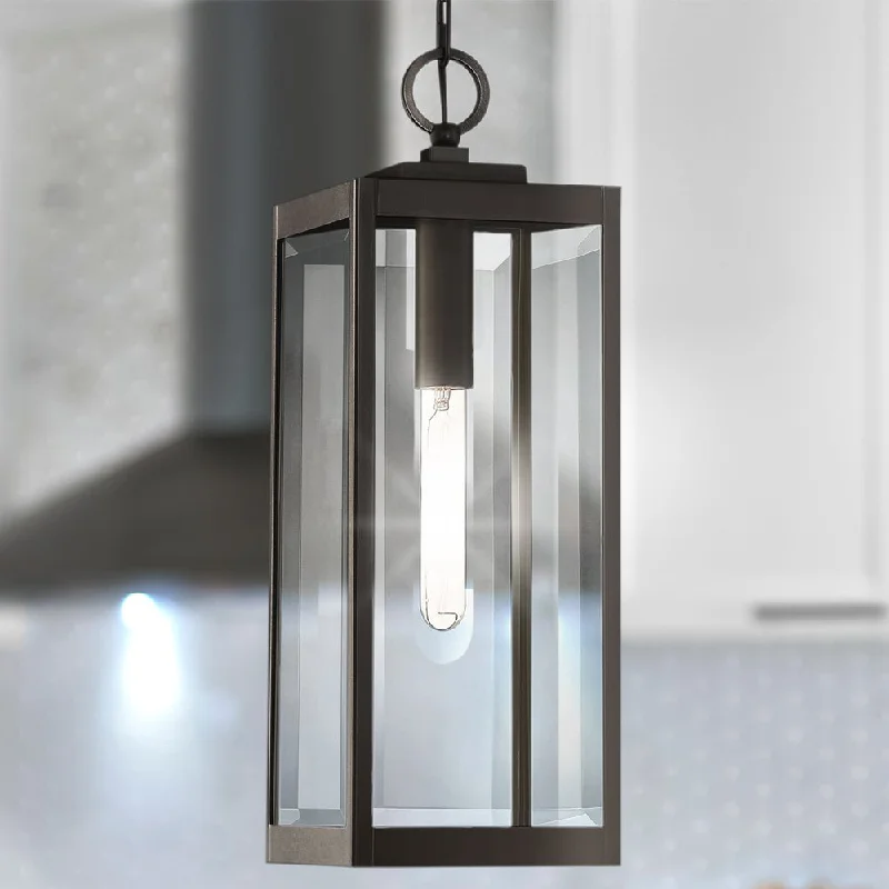 African - Inspired Ceiling Lights with Tribal Patterns and Natural MaterialsAfrican - Inspired Ceiling Lights with Tribal Patterns and Natural MaterialsUQL5166 Modern Farmhouse Indoor Pendant, 20.75''H x 7.00''W x 7.00''D, Western Bronze Finish, Quincy Collection