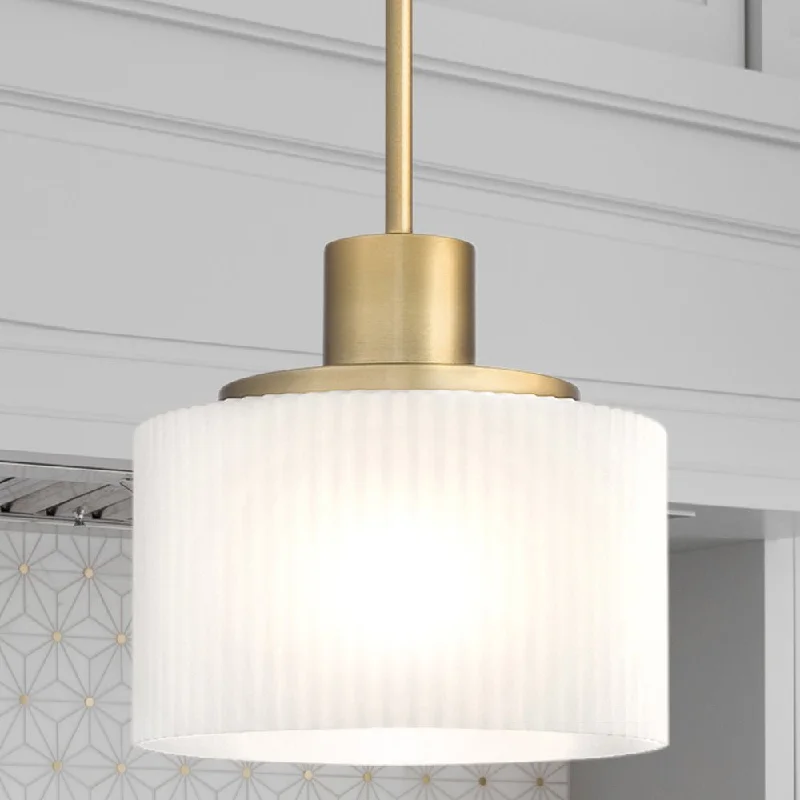 Scandinavian Style Ceiling Lights with Light Wood AccentsScandinavian Style Ceiling Lights with Light Wood AccentsUQL5780 Cosmopolitan Indoor Pendant, 12.5''H x 8''W x 8''D, Aged Brass Finish, San Sebastian Collection