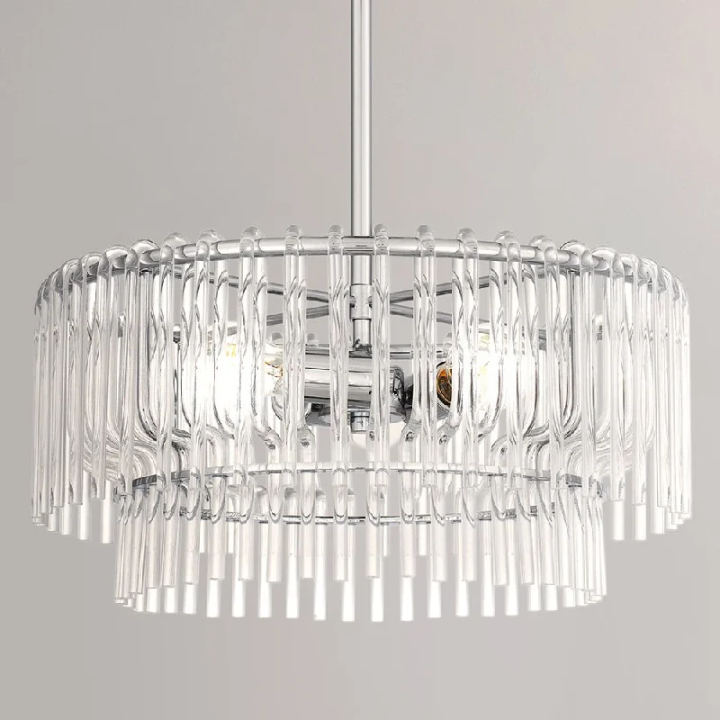 Mid - Century Modern Ceiling Lights with Simple, Sleek LinesMid - Century Modern Ceiling Lights with Simple, Sleek LinesUQL5920 Contemporary Indoor Pendant, 8.75''H x 18''W x 18''D, Polished Chrome Finish, Rothwell Collection