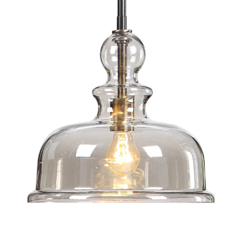 Moroccan Ceiling Lights with Colorful Stained Glass and Geometric CarvingsMoroccan Ceiling Lights with Colorful Stained Glass and Geometric CarvingsUttermost 22192 Eaton 1 Light Glass Pendant