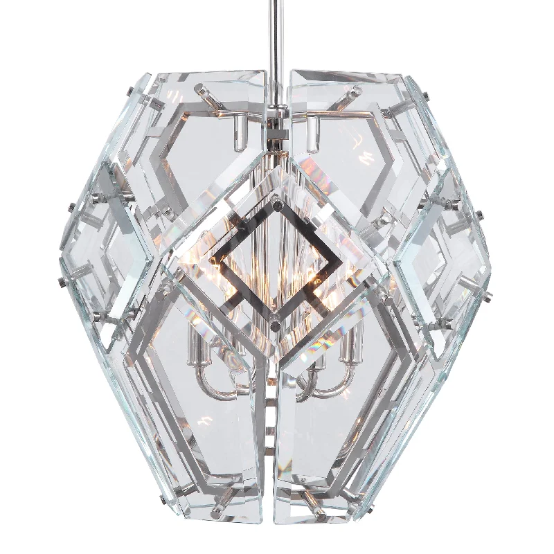 Industrial Style Ceiling Lights with Exposed Bulbs and Metal CagesIndustrial Style Ceiling Lights with Exposed Bulbs and Metal CagesUttermost 22172 Noorvik 4 Light Geometric Pendant