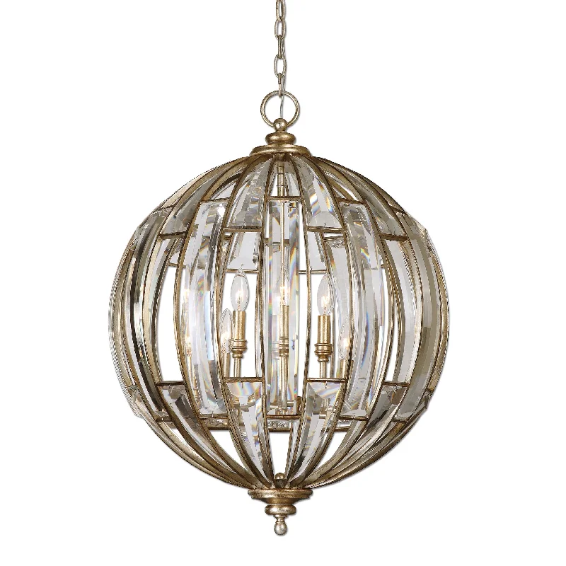 Japanese - Inspired Ceiling Lights with Shoji - Screen - like DiffusersJapanese - Inspired Ceiling Lights with Shoji - Screen - like DiffusersUttermost 22031 Vicentina 6 Light Sphere Pendant