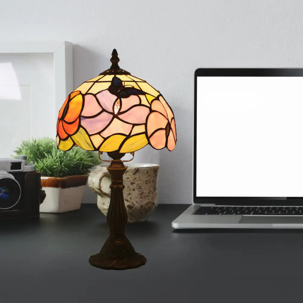 rustic farmhouse table lamps for cozy kitchensrustic farmhouse table lamps for cozy kitchensMediterranean Bronze Hand-Cut Glass Bedside Lamp with Petal Pattern