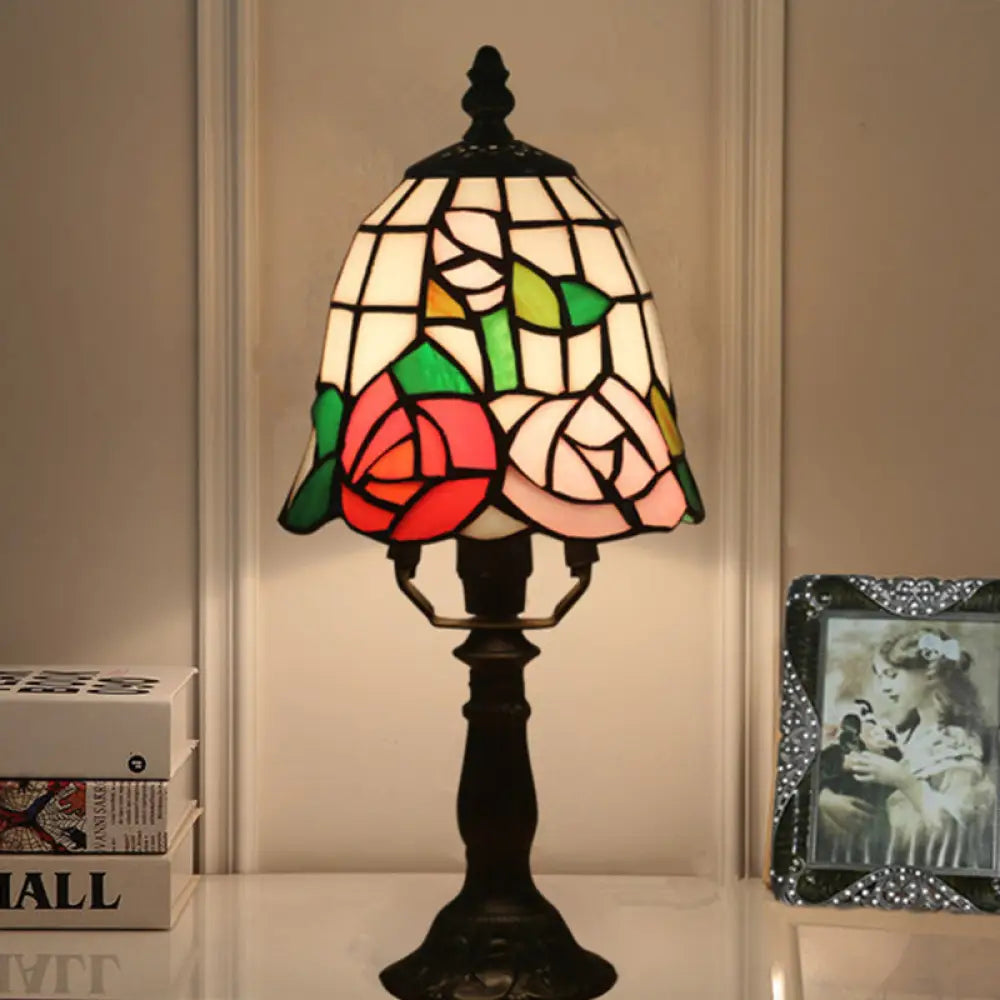 leather table lamps with a distressed texture for a rugged charmleather table lamps with a distressed texture for a rugged charmBaroque Bell Stained Art Glass Nightlight Table Lamp in Pink/Orange - Bloom Pattern Bedside Lighting