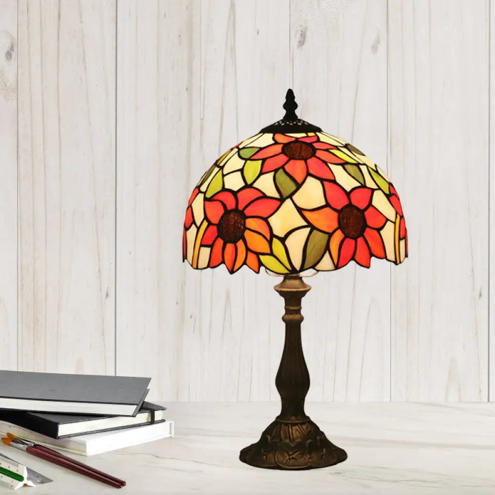 fabric table lamps with a linen shade for a relaxed and breathable lookfabric table lamps with a linen shade for a relaxed and breathable lookVictorian Bronze Sunflower Pattern Night Light with Glass Shade - Bedside Lighting