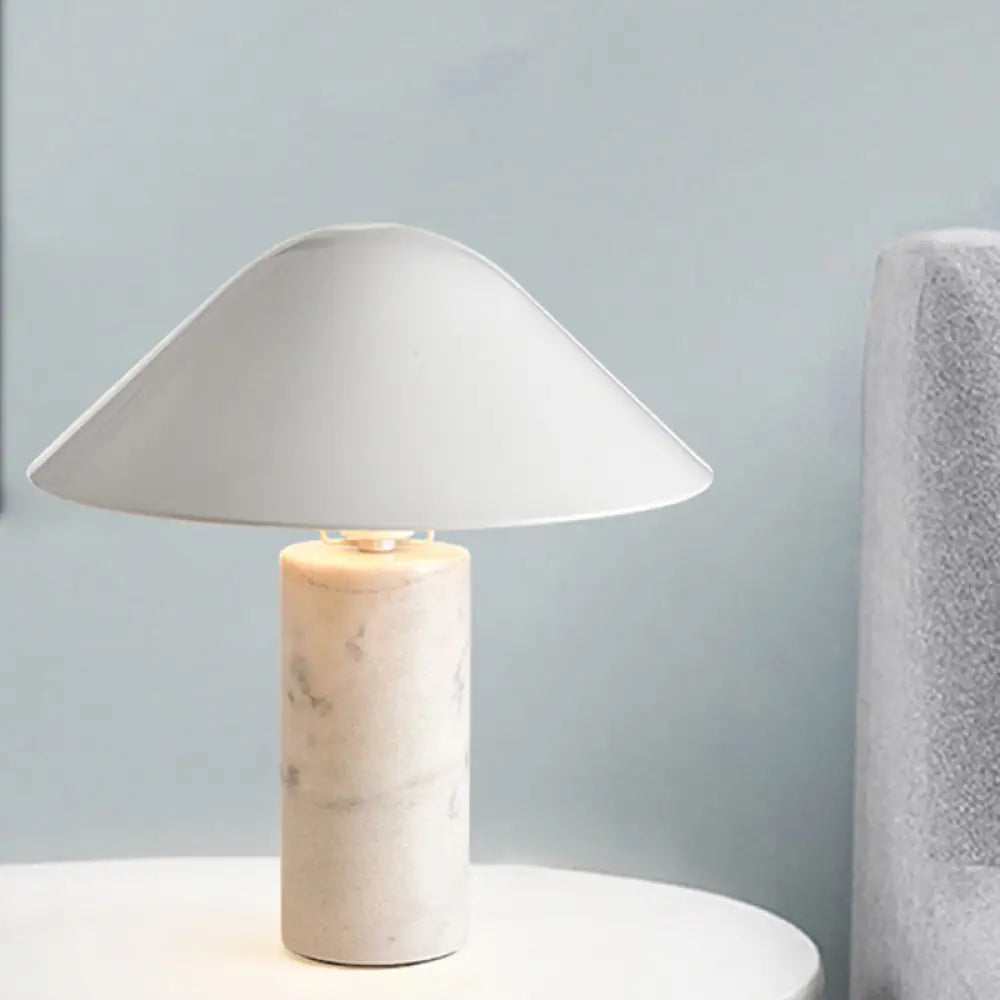 fabric table lamps with a linen shade for a relaxed and breathable lookfabric table lamps with a linen shade for a relaxed and breathable lookModern White Desk Lamp with Wide Flare Metal Shade – Perfect for Living Room Tasks