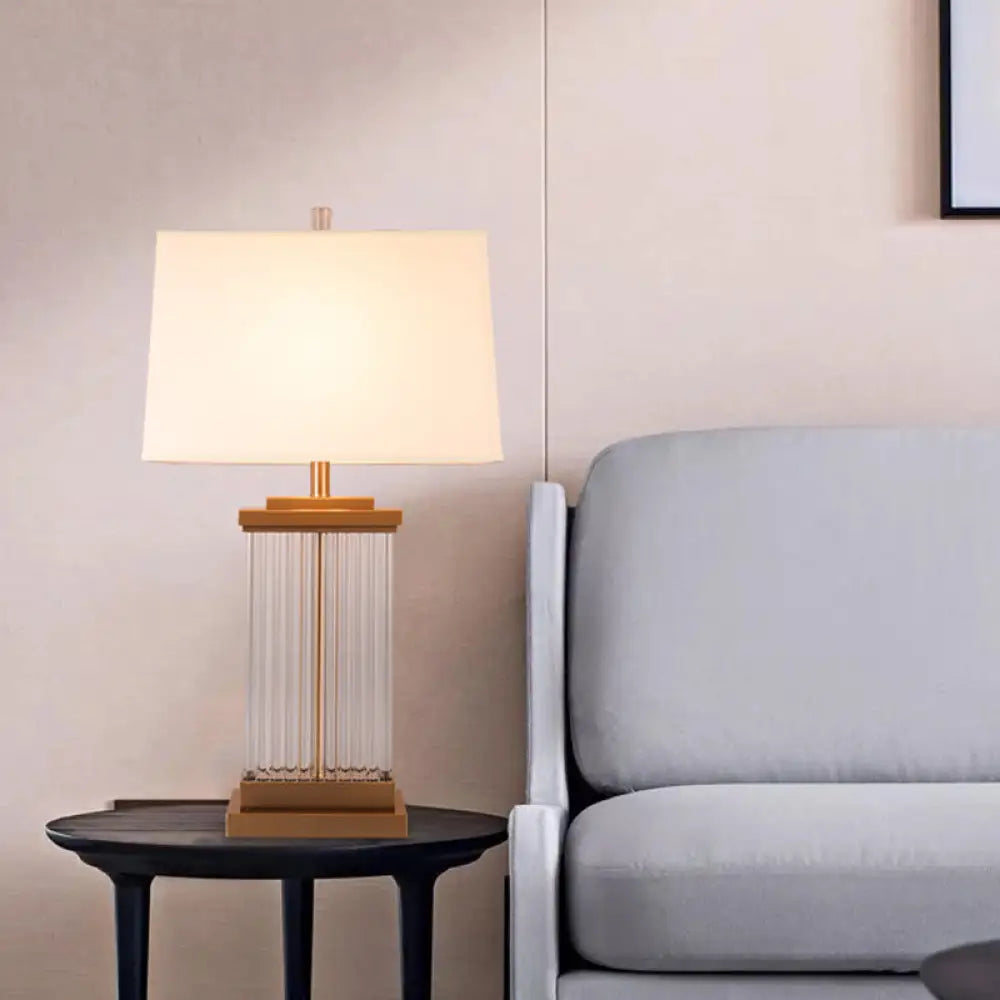 mid century modern table lamps with iconic designs for a stylish studymid century modern table lamps with iconic designs for a stylish studyModern Gold Hand-Cut Crystal Nightstand Lamp with Rectangular Head - Perfect for Reading