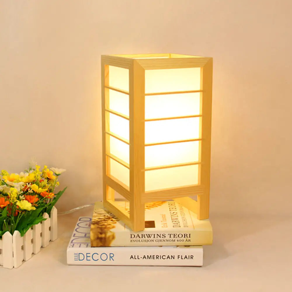 wooden table lamps with natural grain for a warm and organic feelwooden table lamps with natural grain for a warm and organic feelJapanese Beige Reading Lamp with Rectangular Wood Shade - Head Study Task Lighting