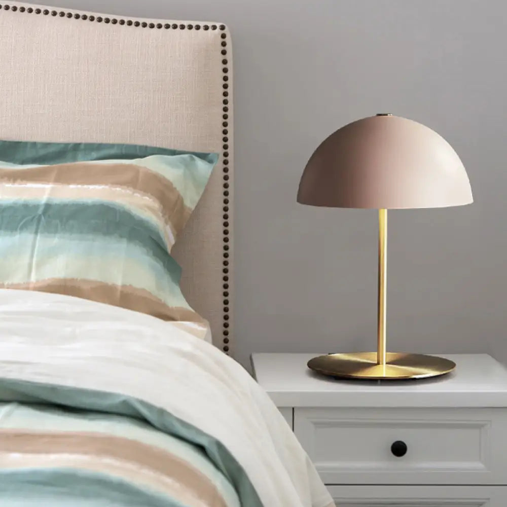 marble table lamps with a luxurious veined pattern for high end decormarble table lamps with a luxurious veined pattern for high end decorModern Pink Table Lamp with Metal Hemisphere Shade - Versatile Task Lighting