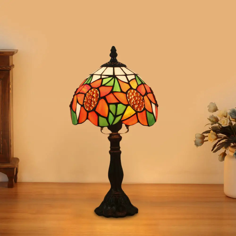 mid century modern table lamps with iconic designs for a stylish studymid century modern table lamps with iconic designs for a stylish studyMediterranean Bronze Sunflower Patterned Nightstand Light with Stained Glass Shade - 1 Light Bedroom Night Lighting