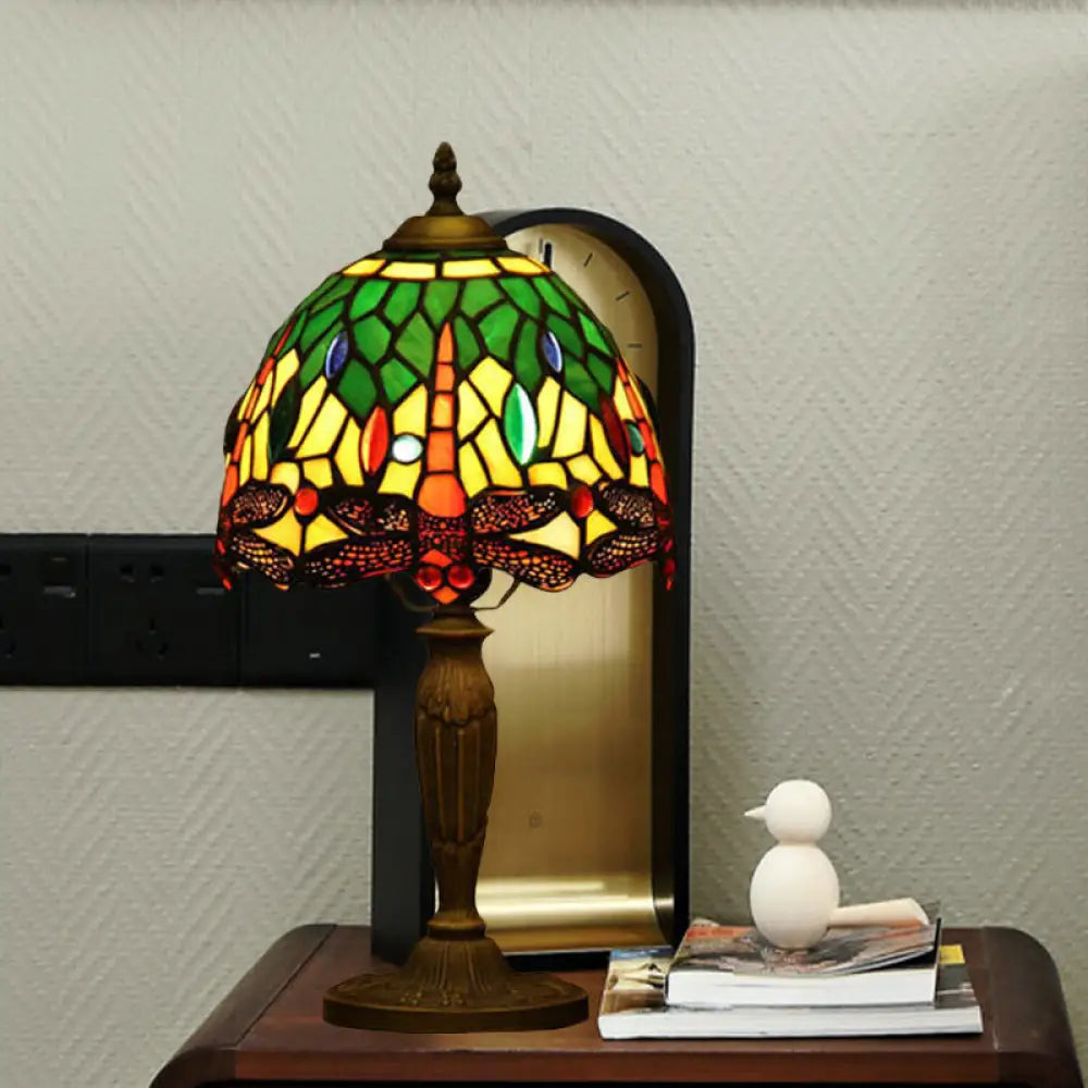 asian inspired table lamps with bamboo accents for a zen atmosphereasian inspired table lamps with bamboo accents for a zen atmosphereMediterranean Dragonfly Patterned Desk Night Lamp - Colorful Cut Glass, 1-Light, Ideal for Coffee Shops