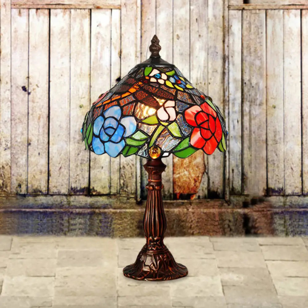 crystal table lamps with dazzling prisms for a glamorous effectcrystal table lamps with dazzling prisms for a glamorous effectTiffany Bronze Stained Glass Table Lamp with Peony Pattern - 1-Light Nightstand Lighting