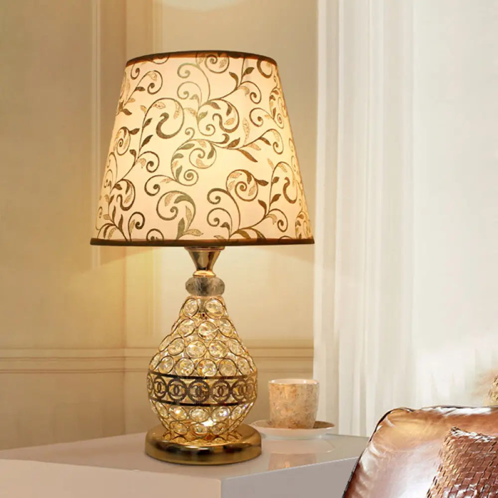 fabric table lamps with a linen shade for a relaxed and breathable lookfabric table lamps with a linen shade for a relaxed and breathable lookRetro Gold Swirl Pattern Table Lamp with Vase Crystal Pedestal – Bedside Nightstand Light