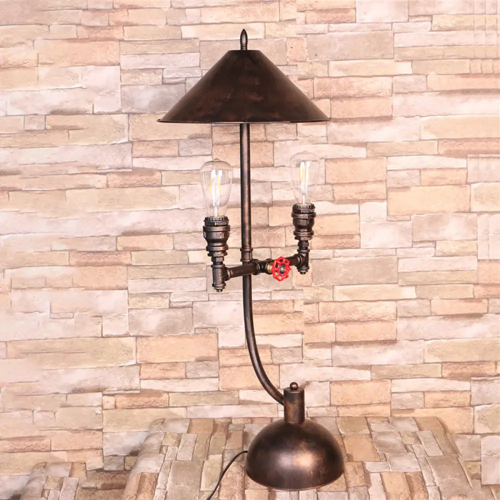 crystal table lamps with dazzling prisms for a glamorous effectcrystal table lamps with dazzling prisms for a glamorous effectAntique Bronze Metal Desk Lamp with Industrial Style Cone Design and Pipe Accent