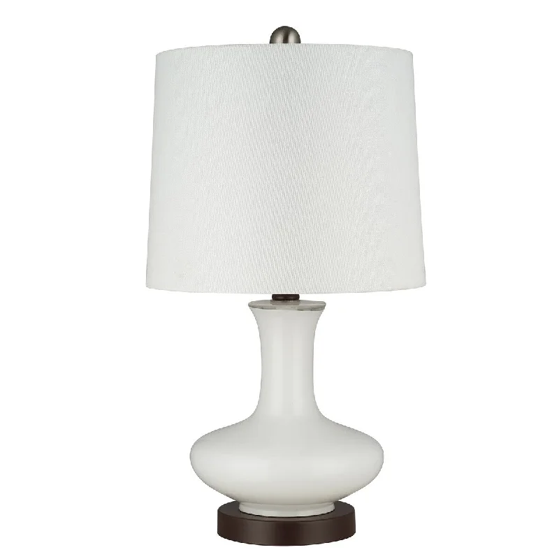 modern minimalist table lamps for contemporary living roomsmodern minimalist table lamps for contemporary living rooms20.5" White Glass Table Lamp, LED bulb included - 11x11x20.25