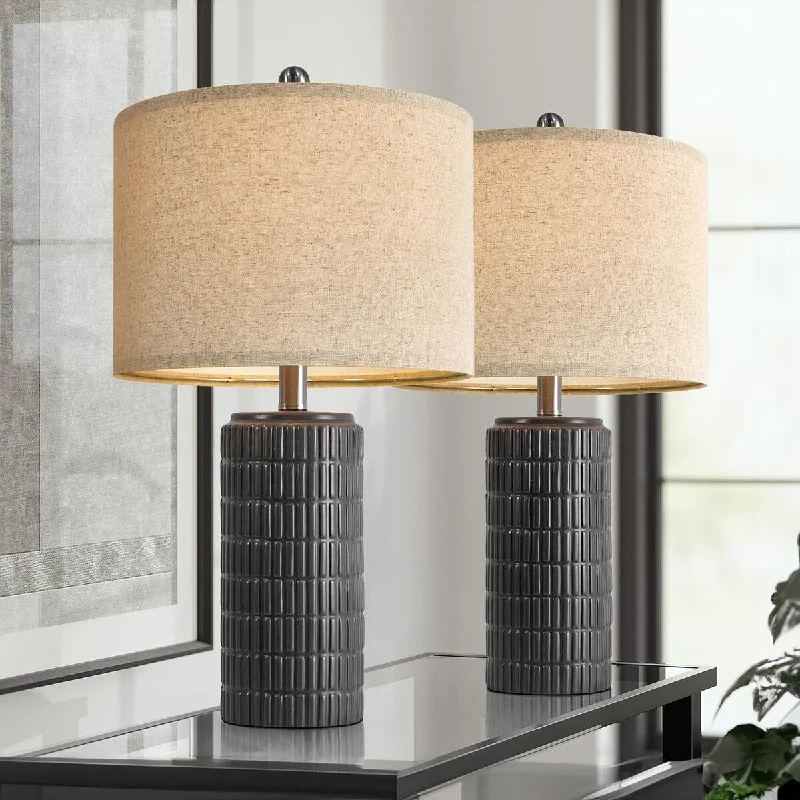 crystal table lamps with dazzling prisms for a glamorous effectcrystal table lamps with dazzling prisms for a glamorous effect23" Table Lamp, Farmhouse Bedside Lamps for Bedroom Set of 2, Ceramic End Table Lamps for Living Room