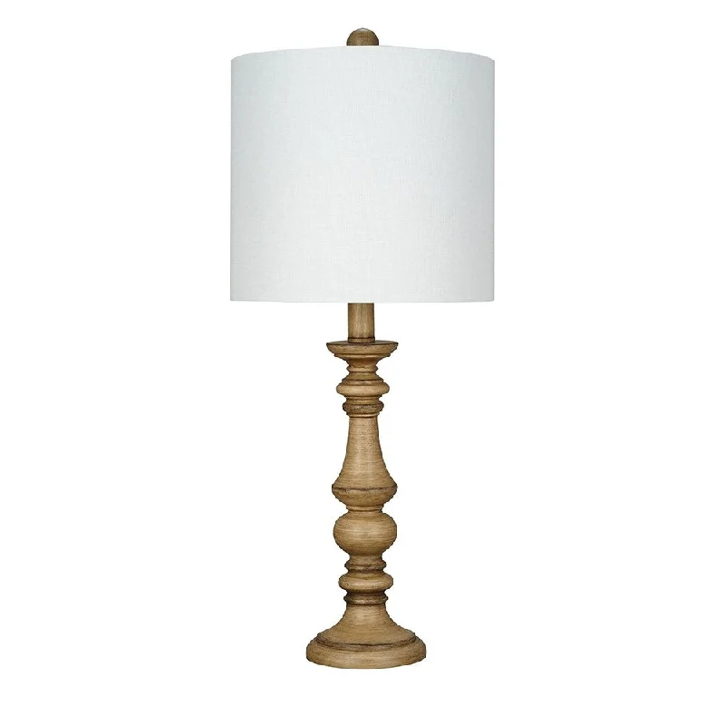 bohemian table lamps with colorful patterns for eclectic bedroomsbohemian table lamps with colorful patterns for eclectic bedrooms23" White Faux Wood Table Lamp with LED Light Bulb - 10x10x23