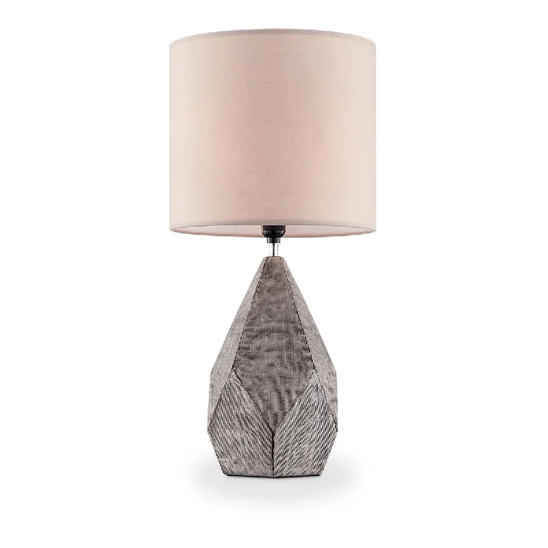 bohemian table lamps with colorful patterns for eclectic bedroomsbohemian table lamps with colorful patterns for eclectic bedrooms25" Brown Ceramic Bedside Table Lamp With Pink Shade - 12X12X25
