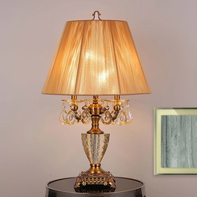 mid century modern table lamps with iconic designs for a stylish studymid century modern table lamps with iconic designs for a stylish studyBeige 3-Light Table Lamp with Traditional Crystal Design for Bedroom