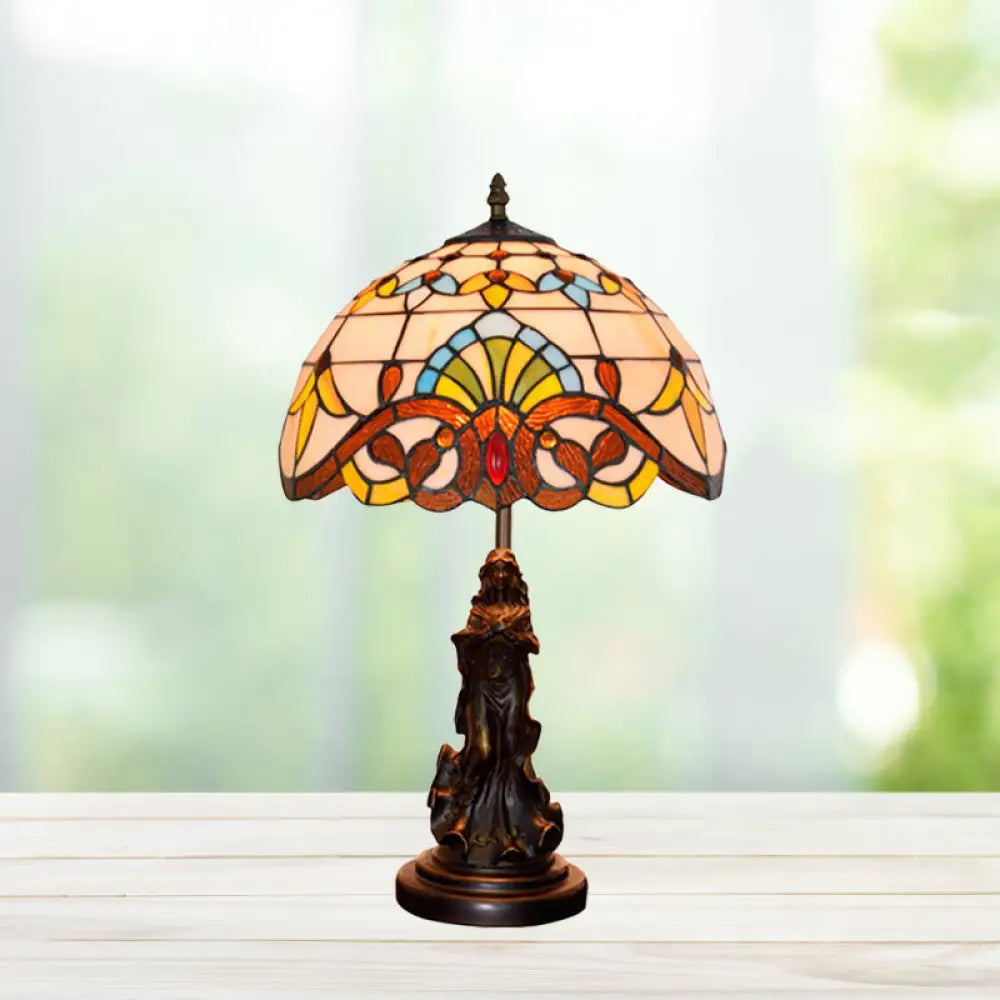 mid century modern table lamps with iconic designs for a stylish studymid century modern table lamps with iconic designs for a stylish studyTiffany Style Stained Glass Dome Table Lamp - Beige/Blue Color, Bronze Finish, Angel Decoration - 1 Bulb Included