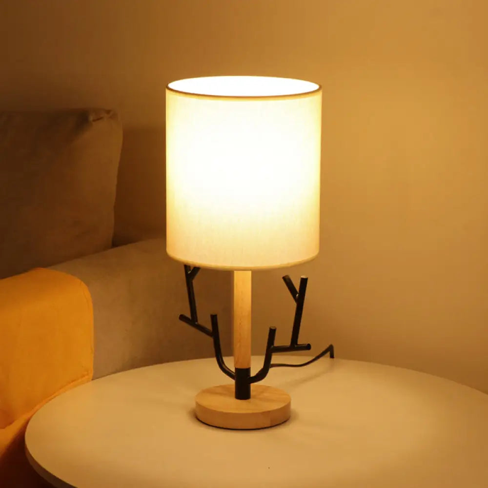 bohemian table lamps with colorful patterns for eclectic bedroomsbohemian table lamps with colorful patterns for eclectic bedroomsModern Black Branch Night Table Lamp: 1-Head Wood Reading Light for Bedroom