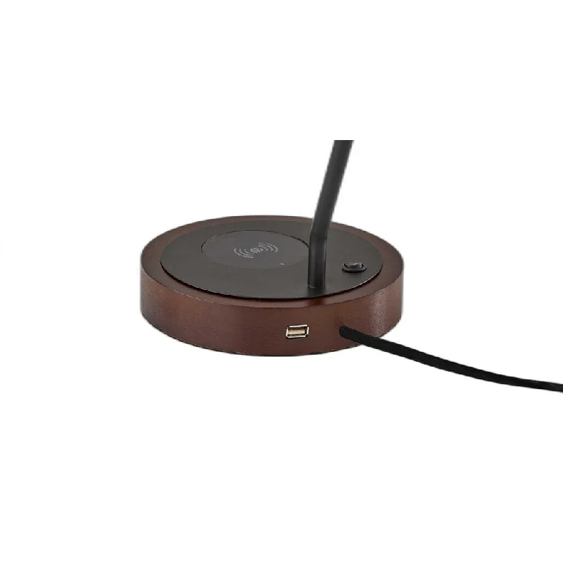 coastal style table lamps with nautical elements for beach housescoastal style table lamps with nautical elements for beach housesBlack Metal Wireless Charging Desk Lamp - 8 x 14 x 21