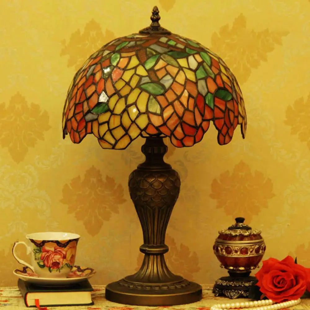 marble table lamps with a luxurious veined pattern for high end decormarble table lamps with a luxurious veined pattern for high end decorBaroque Stained Art Glass 1-Head Bronze Nightlight Lamp for Bedroom