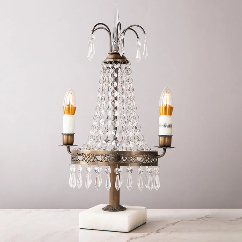 rustic farmhouse table lamps for cozy kitchensrustic farmhouse table lamps for cozy kitchensVintage Style Crystal Swag Candelabra Table Lamp with Bronze Finish - Perfect for Restaurants