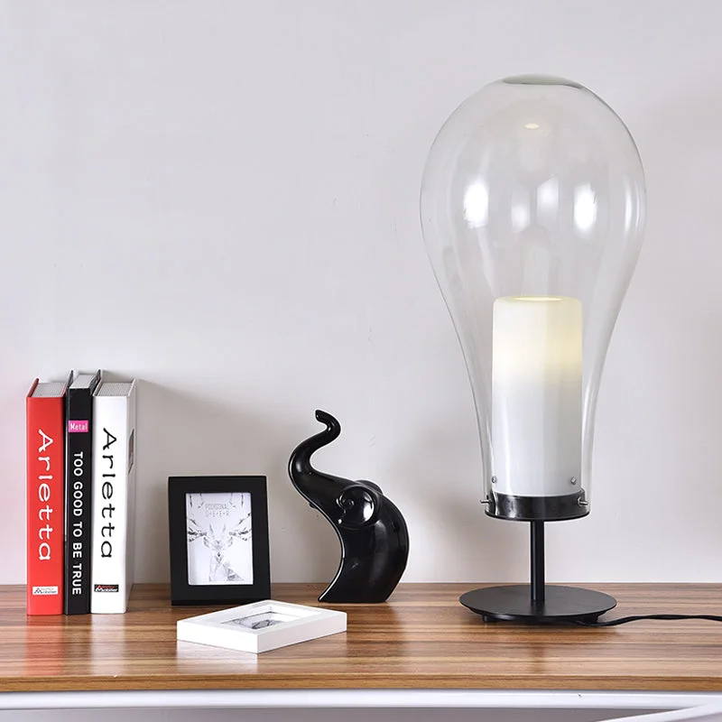 gothic style table lamps with dark finishes for a mysterious lookgothic style table lamps with dark finishes for a mysterious lookMinimalist Clear Glass Table Lamp - Compact Bulb-Shape Desk Light for Bedroom