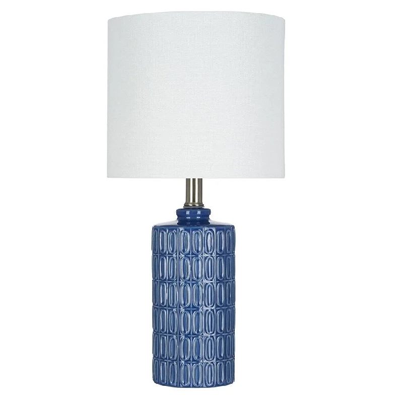 metal table lamps with a matte black finish for a sleek appearancemetal table lamps with a matte black finish for a sleek appearanceCatalina Lighting Blue Ceramic Lamp, LED Bulb, 18", - N/A