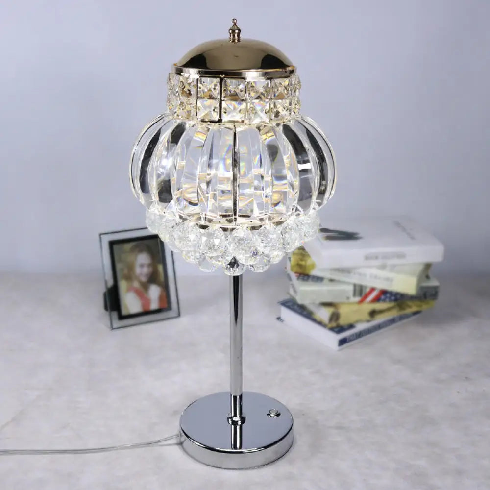 crystal table lamps with dazzling prisms for a glamorous effectcrystal table lamps with dazzling prisms for a glamorous effectLED Chrome Crystal Globe Table Lamp with Dimmer - Modern Style, Clear/Champagne