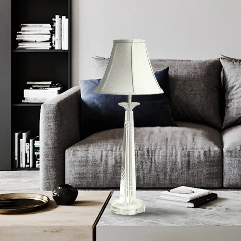 bohemian table lamps with colorful patterns for eclectic bedroomsbohemian table lamps with colorful patterns for eclectic bedroomsTraditional Crystal Bell Night Light in Light Gray – Living Room Table Lamp