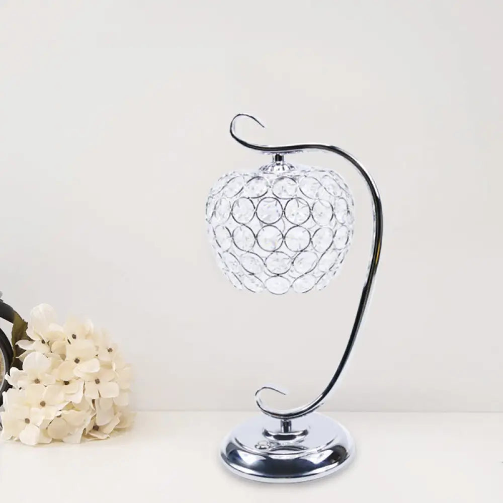 wooden table lamps with natural grain for a warm and organic feelwooden table lamps with natural grain for a warm and organic feelTraditional LED Table Lamp with Swirled Arm and Clear Crystal Dome – Ideal Night Light for Living Room