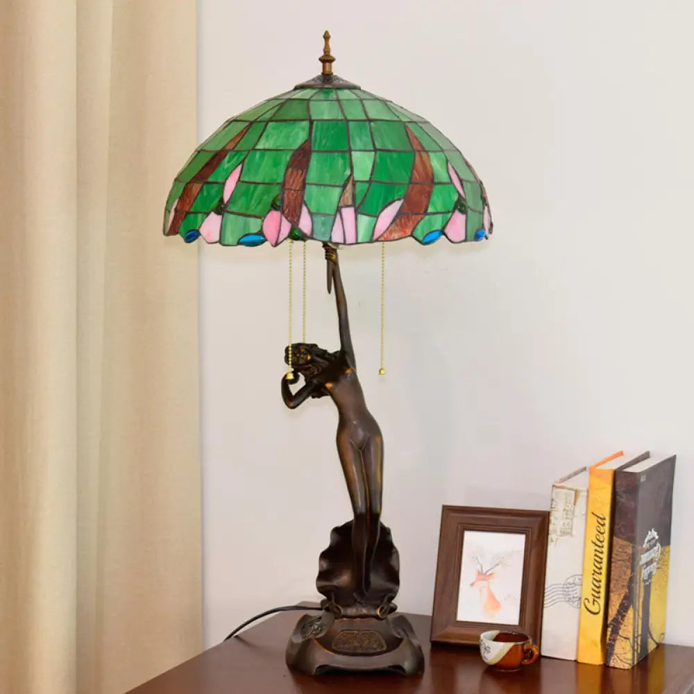 mid century modern table lamps with iconic designs for a stylish studymid century modern table lamps with iconic designs for a stylish studyGreen Glass Coffee Dancer Nightstand Resin Table Light with Tiffany Shade & Pull-Chain - 3 Bulb Decor