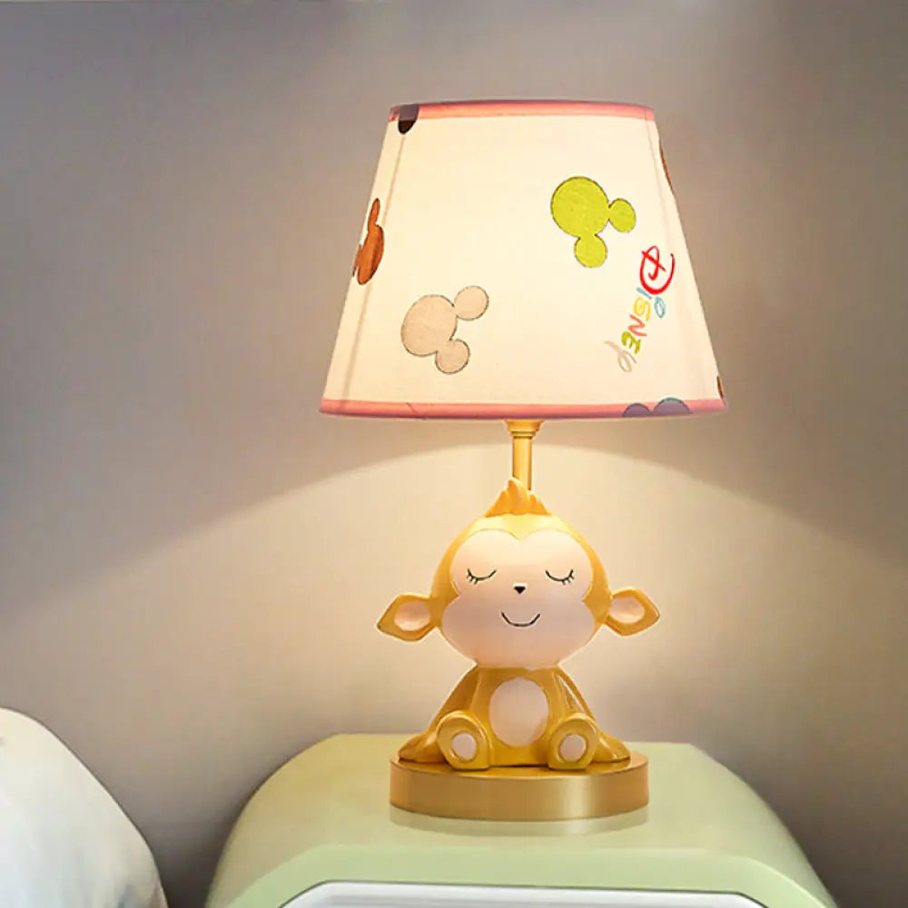 industrial style table lamps with exposed bulbs for loft apartmentsindustrial style table lamps with exposed bulbs for loft apartmentsWhite Cone Nightstand Table Lamp with Cartoon Print, Gold Monkey Base