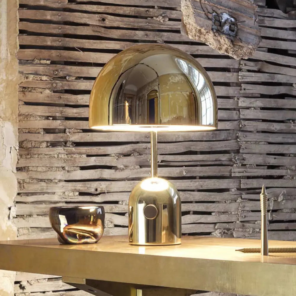 leather table lamps with a distressed texture for a rugged charmleather table lamps with a distressed texture for a rugged charmModern Gold Dome Nightstand Lamp with Metal Shade - Ideal Reading Light